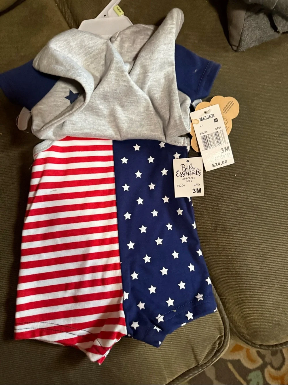 All American Dude Baby Romper - Red, White & Blue